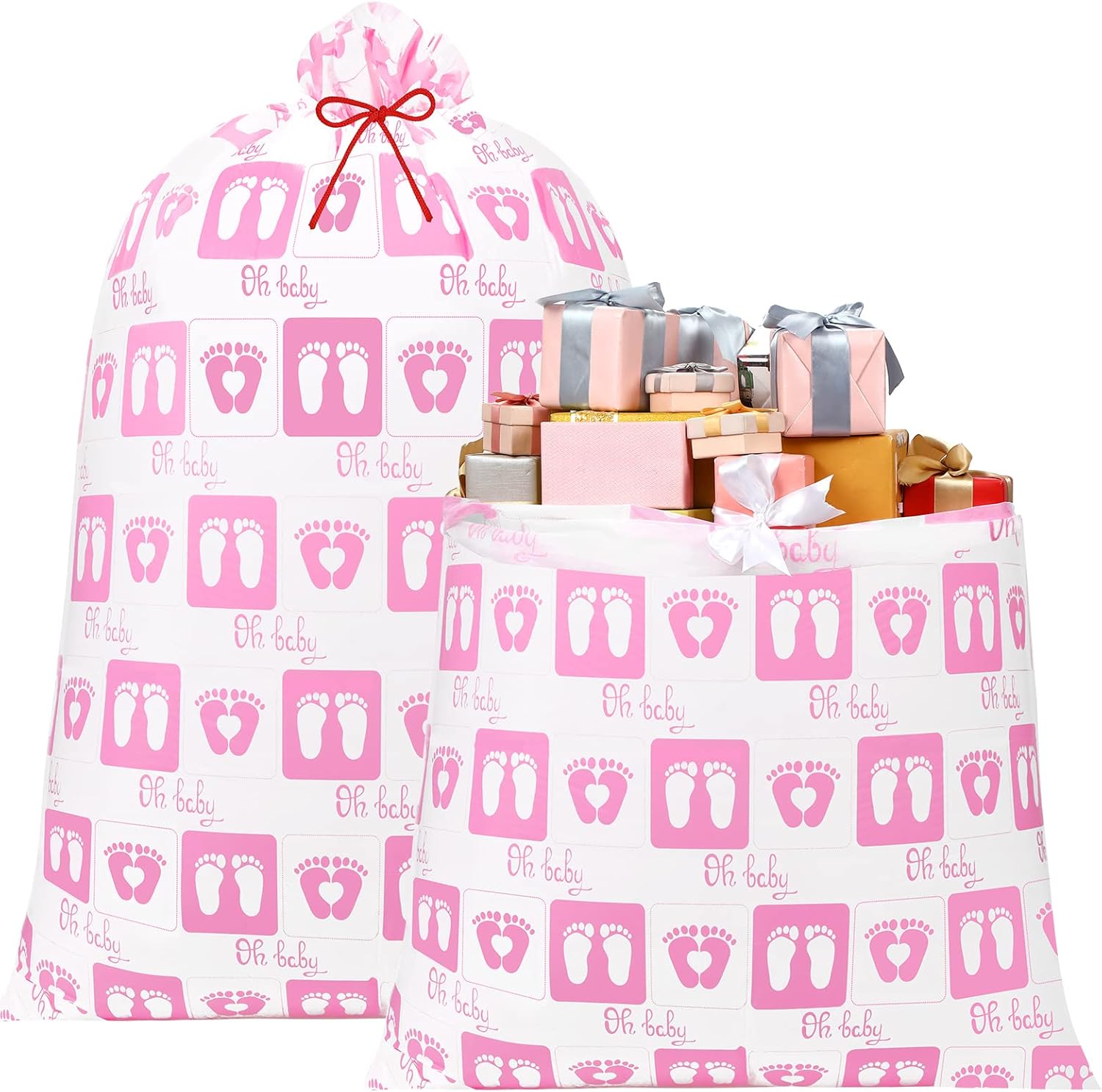 Leinuosen 2 Pcs 70 Inches Jumbo Baby Shower Bag Large Baby