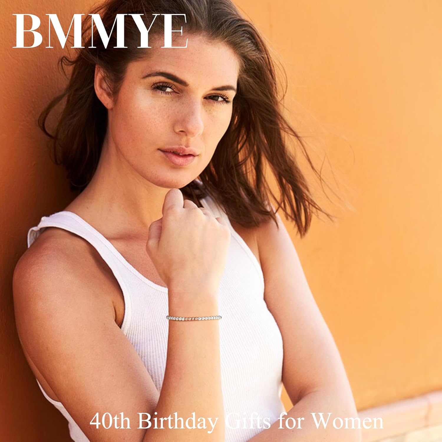 BMMYE 30th 40th 50th 60th 70th Birthday Gifts for Women, 925 Sterling Silver Bracelet for Women with Cards Adjustable 4mm Silver Bead Bracelet Birthday Gifts for women Jewellery for Mum Grandma - Image 6