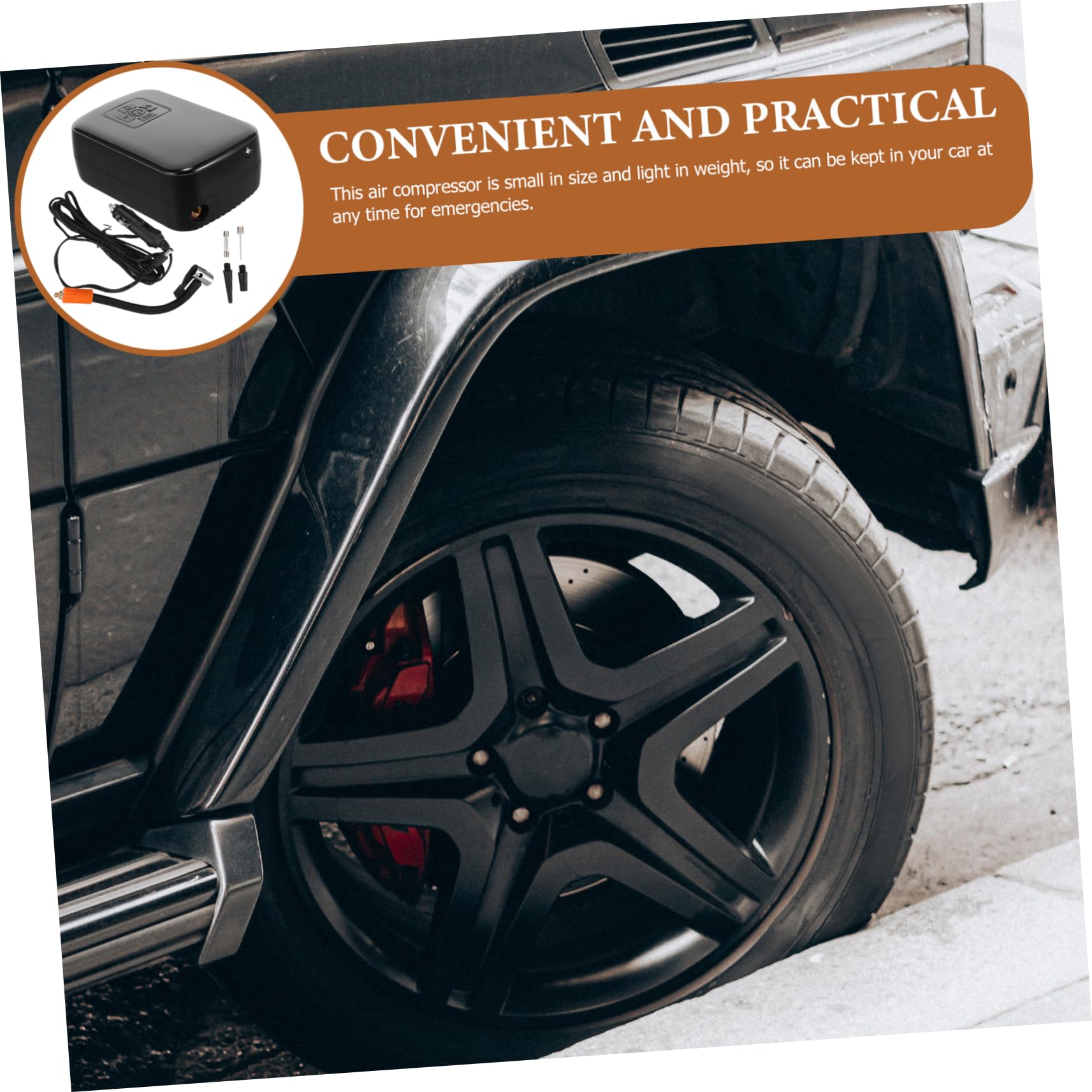 Compresseur D'air Portable pour Pneus de Voiture 12v, Gonfleur