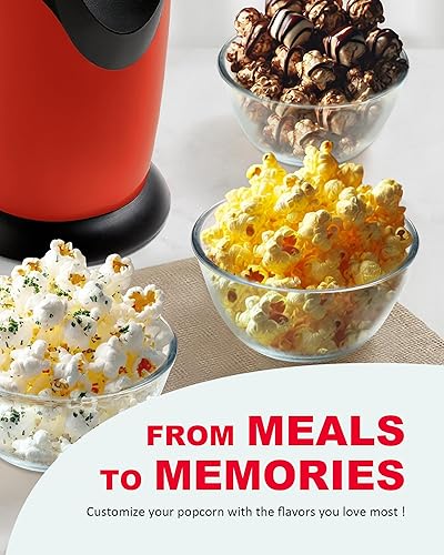 Miniatura 6 de Máquina eléctrica de palomitas de maíz de 12 tazas con taza medidora y derretidor de mantequilla, de estallido rápido y sin aceite,