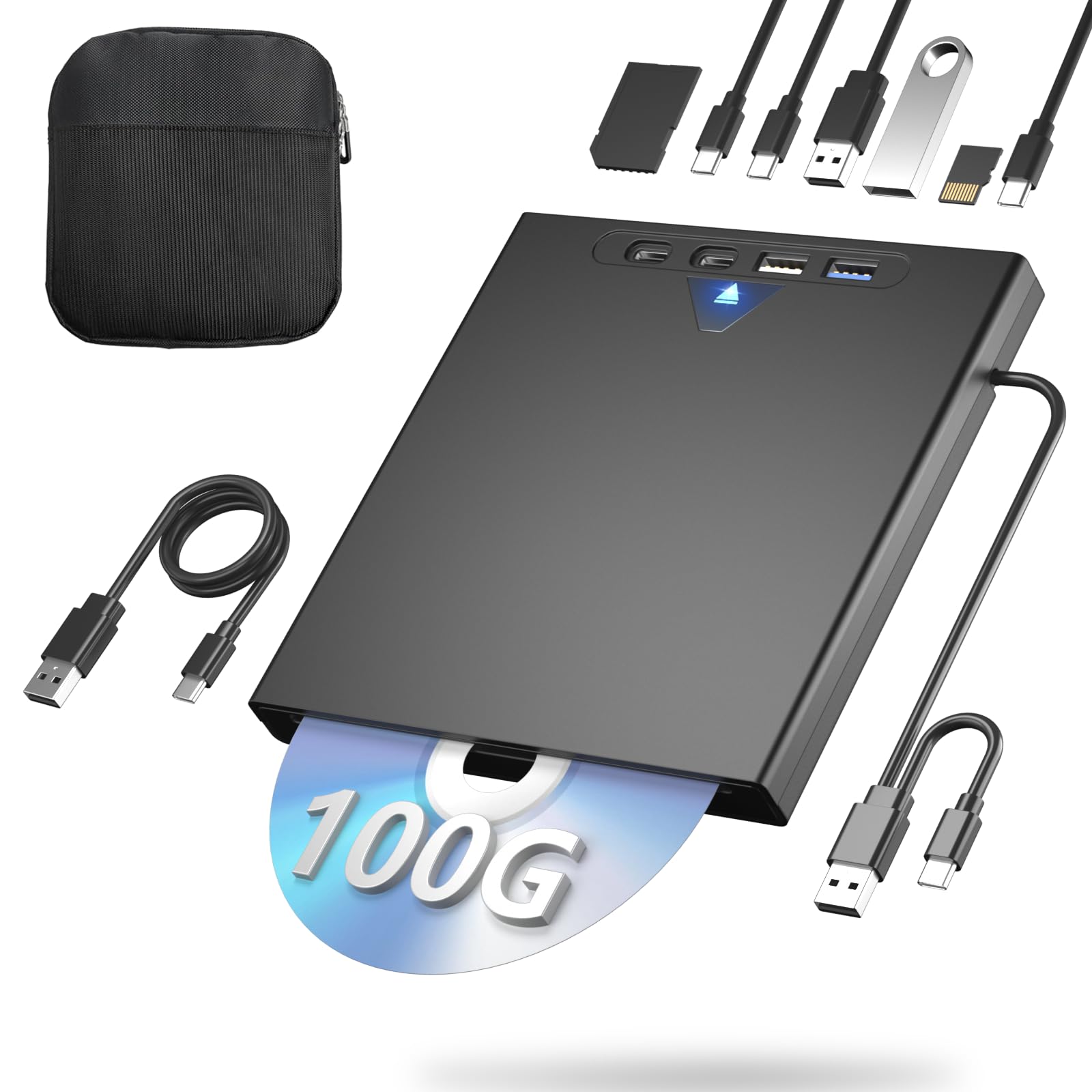Amazon.co.jp: 7-in-1 スロットイン式ブルーレイドライブ（収納ポーチ