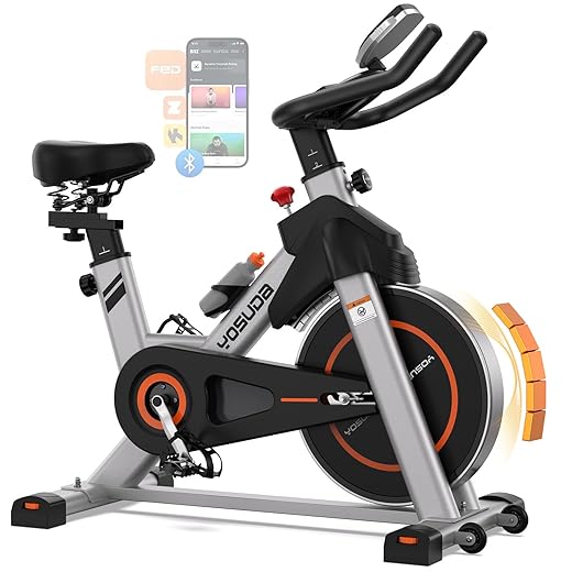 YOSUDA Indoor Cycling Bike Stationary Bike - Magnetic Resistance, Cycle Bike with Ipad Mount & Comfortable Seat Cushion, Magnetic Resistance