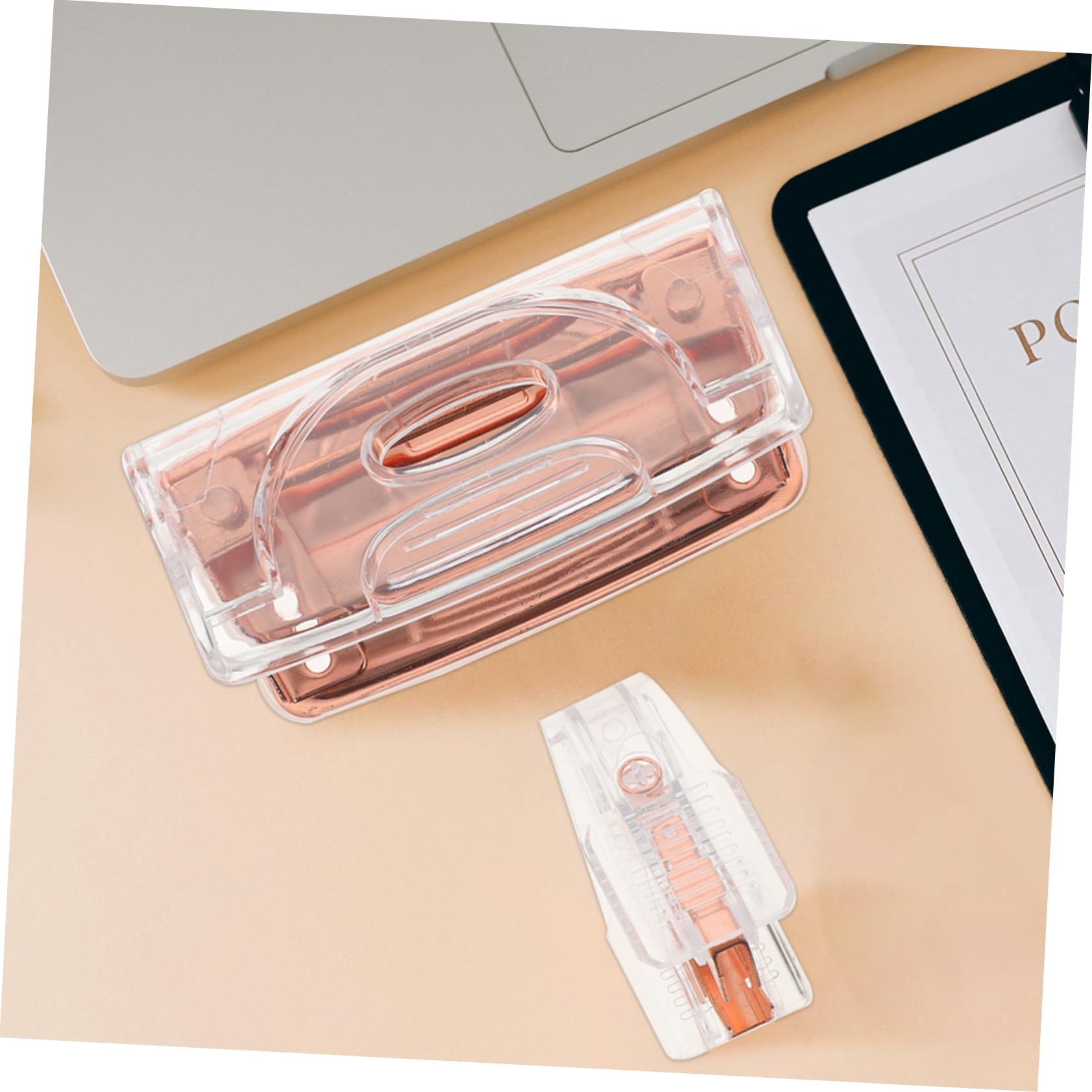 DOITOOL 4 Set Foratrice per Ufficio Elegante con Estrattore Graffette Perforatore Due e Pinzatrice Accessori Moderni per Documenti e Organizzazione Professionale