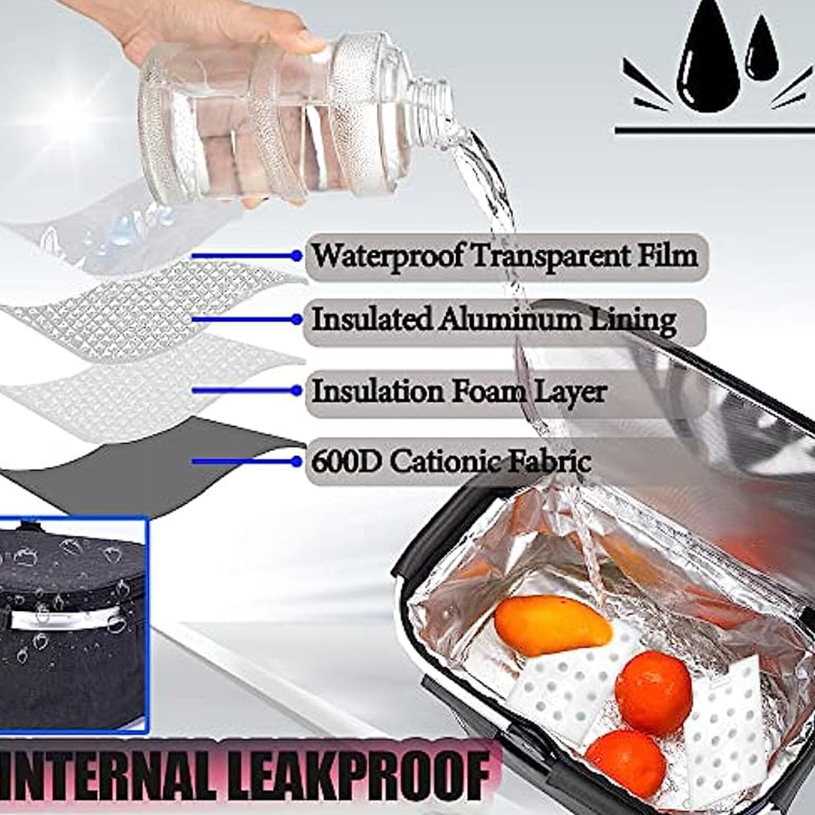 Panier de pique-nique avec sac isotherme, sac glacière portable, pliable et étan Panier de pique-nique avec sac isotherme, sac glacière portable, pliable et étan