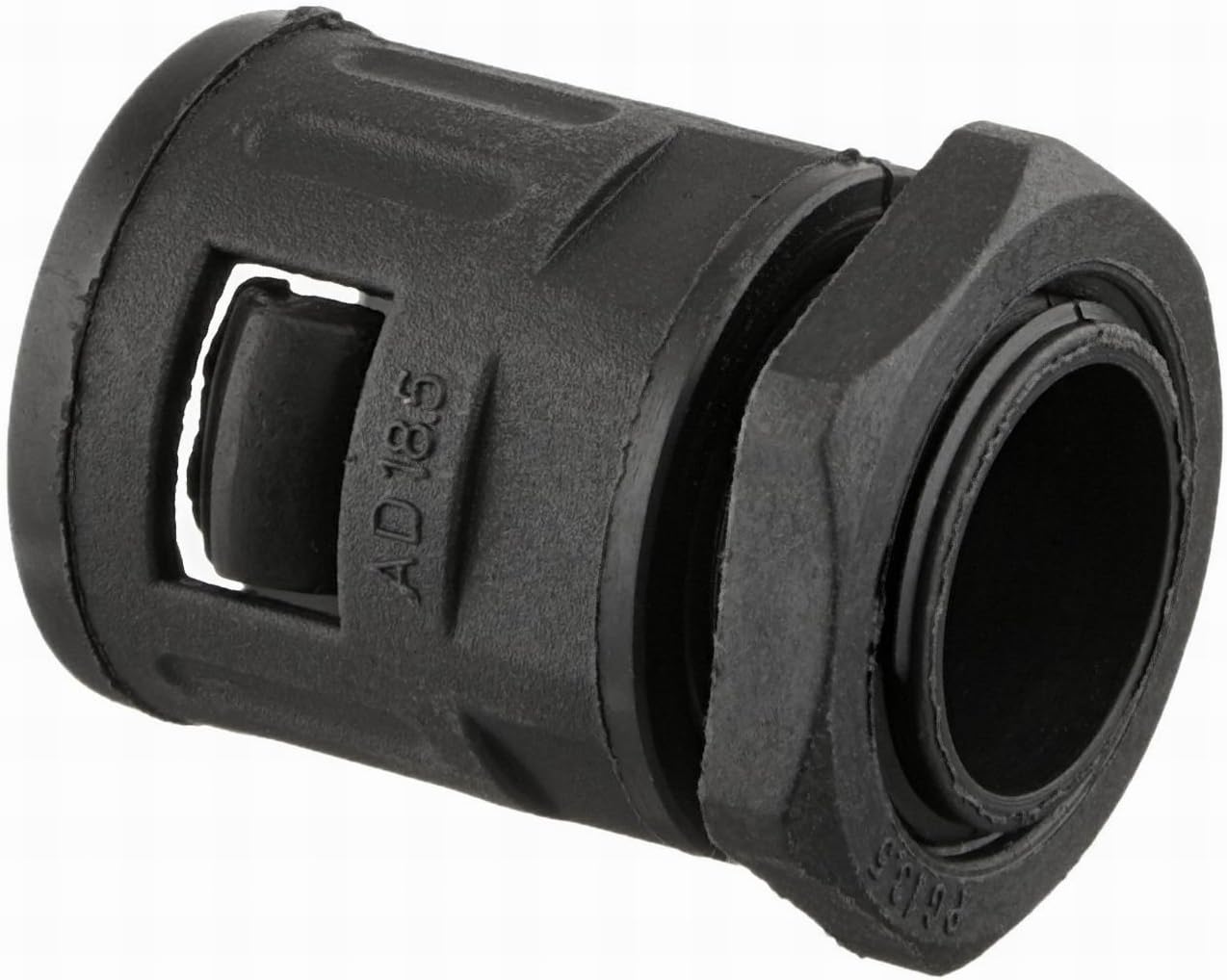 Houseuse AD18.5 PG13.5 Plastic Flexible Round Cable Hose Connector (10 Piece), Black