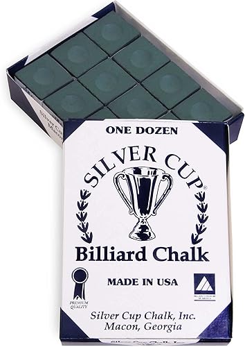Silver Cup caja de gis para tacos de poolbillar, 12 cubos., Pícea