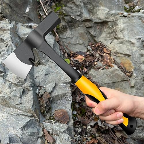 Miniatura 5 de Martillo para paneles de yeso con cara fresada, herramienta de tablero de pared de 14 onzas  Combo de martillo ligero y hacha de acero de una pieza