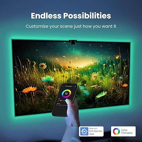 Miniatura 6 de Feit Electric Retroiluminación inteligente para TV con sensor de color y cinta LED de 11.5 pies compatible con televisores de 55 a 85 pulgadas,