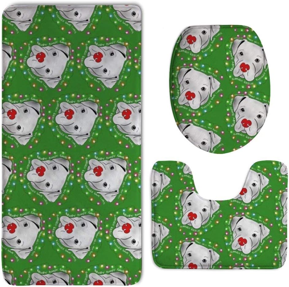 Bathroom Toilet Rug Mat Set 3 Piece NonSlip Memory Foam