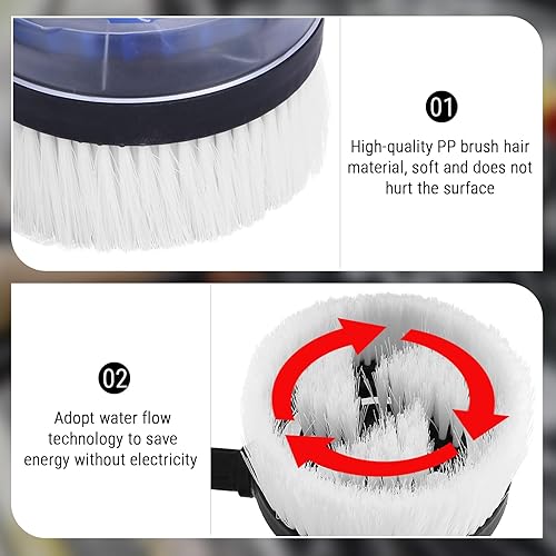 Miniatura 4 de Cepillo de lavado giratorio para lavadoras a presión, cepillo giratorio para lavado de autos de alta presión, cepillo giratorio de 360 grados en