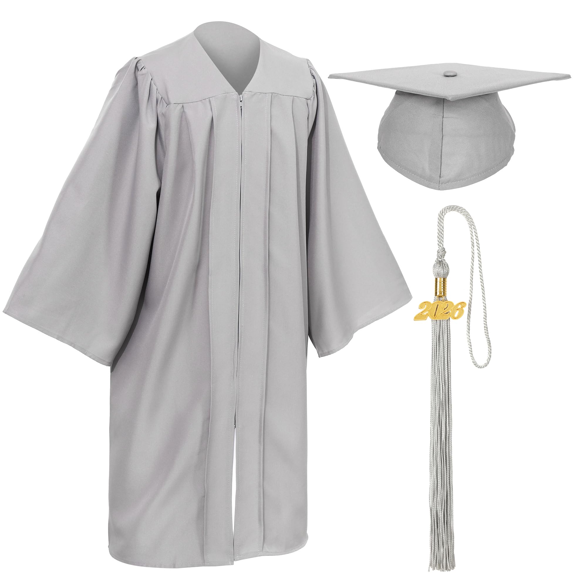 Unisex Matte Graduation Cap and Gown Tassel Package for High School and Bachelor