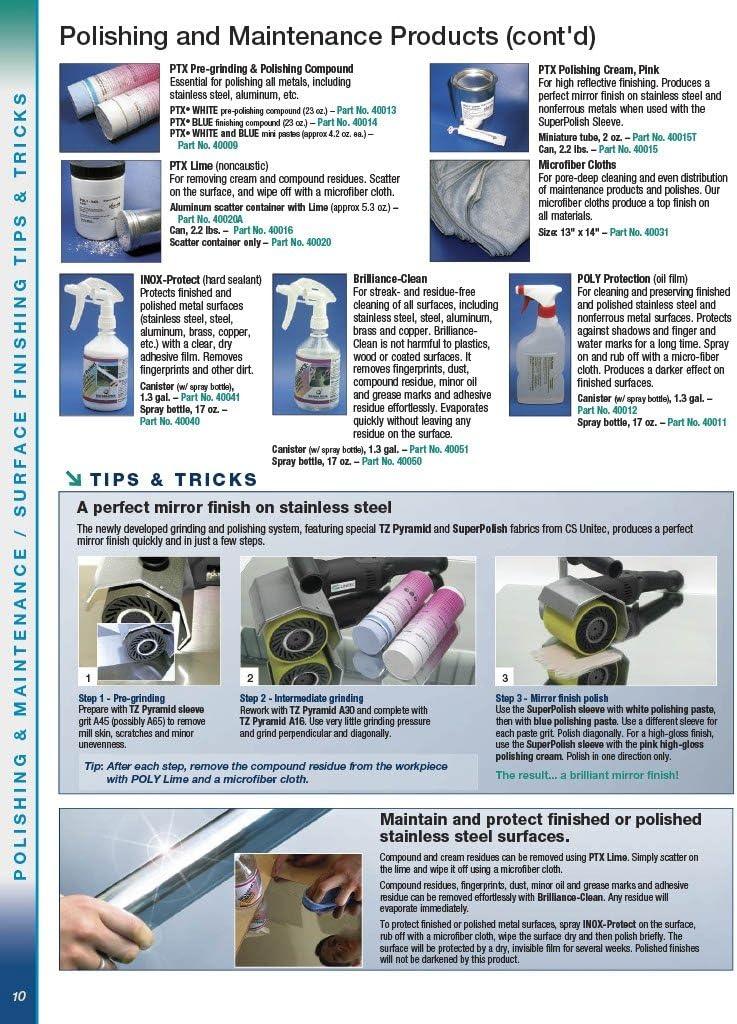 CS Unitec | 40015T PTX Pink Polishing Cream | Can 2.2lbs | Metal Buffer Polisher Machine Accessory for Grinder Tool