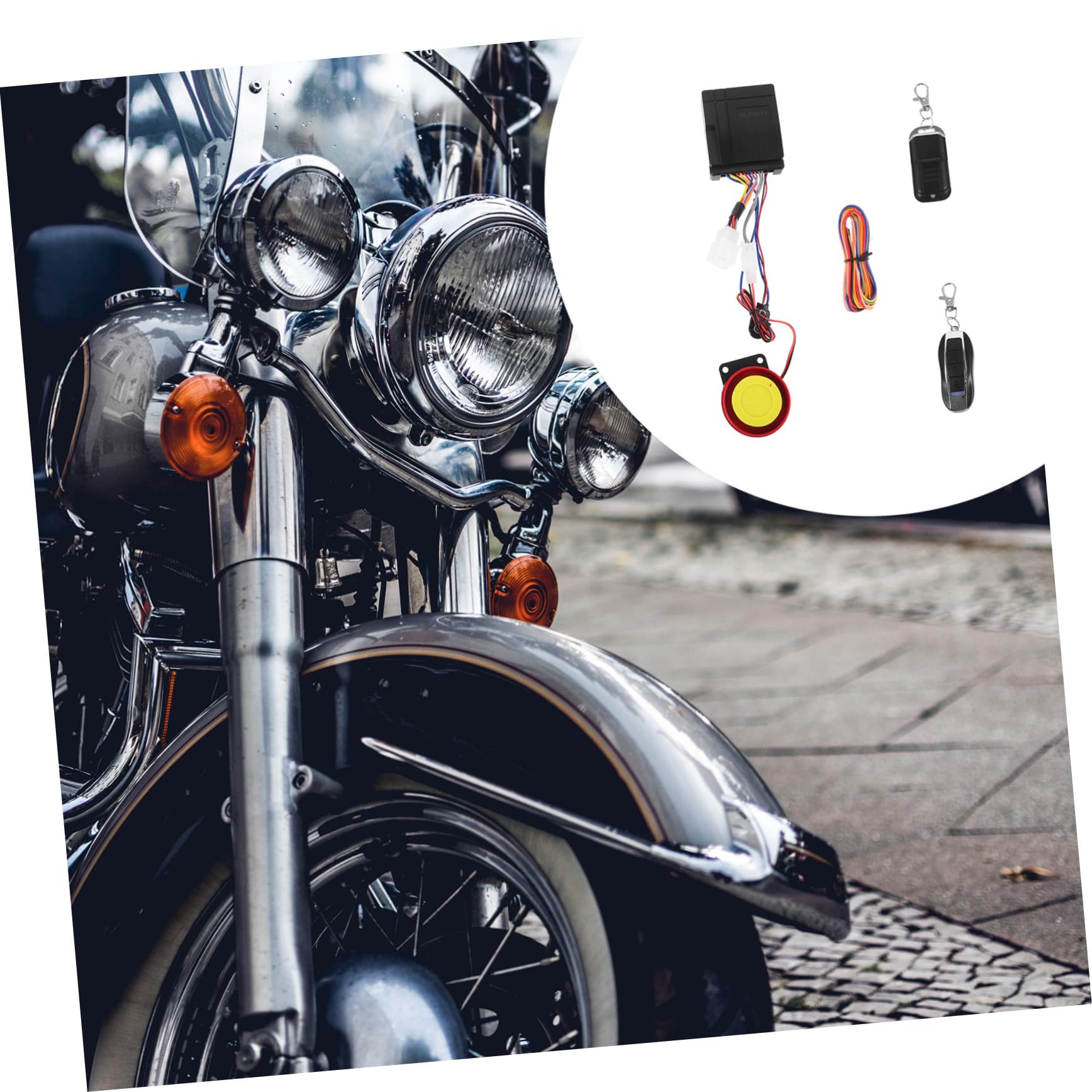 Allarme Antifurto per Moto con Avviamento Remoto, Blocco a Distanza e Rilevamento Vibrazione, Telecomando Incluso per Proteggere la Moto