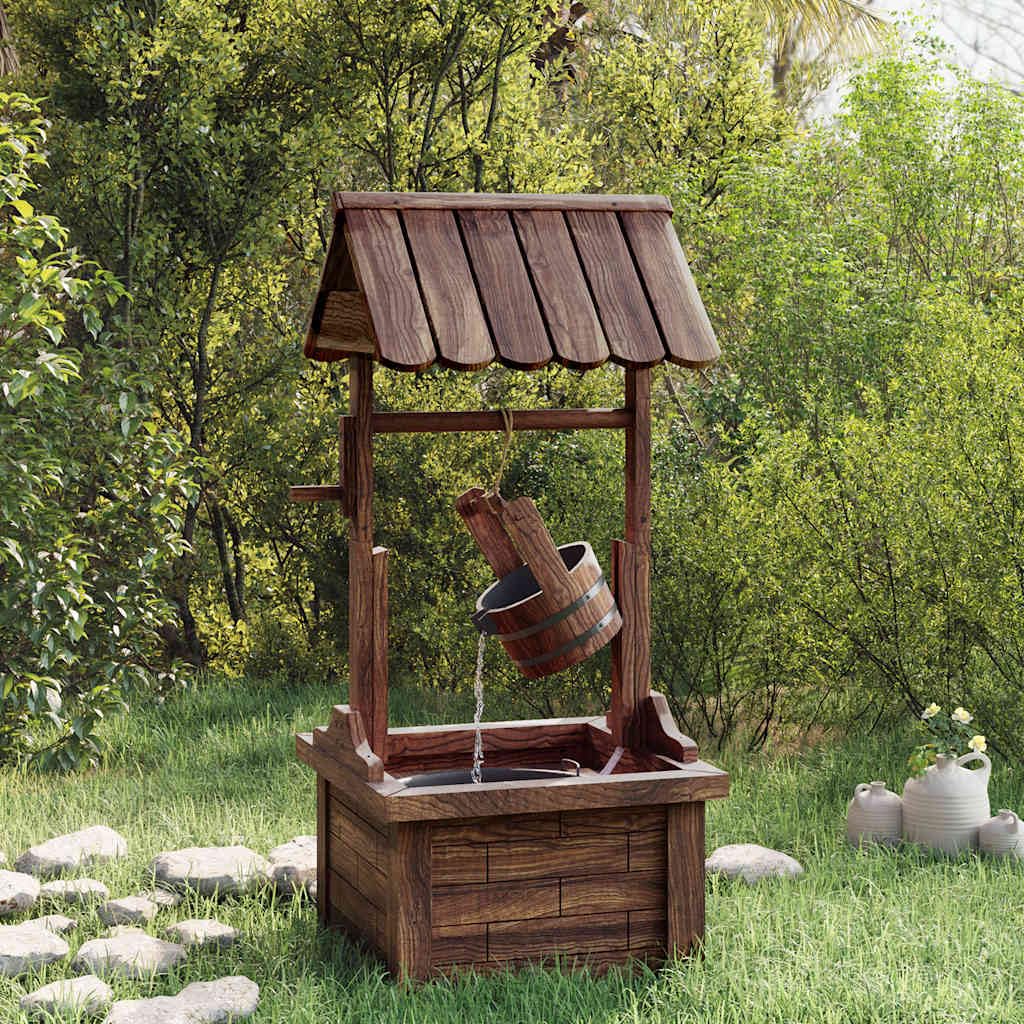 Genérico Fuente Pozo de Deseos con Bomba Madera de Abeto 57x50x112 cm,Casa y jardín,Decoración,Fuentes y estanques,Fuentes y cascadas,363337