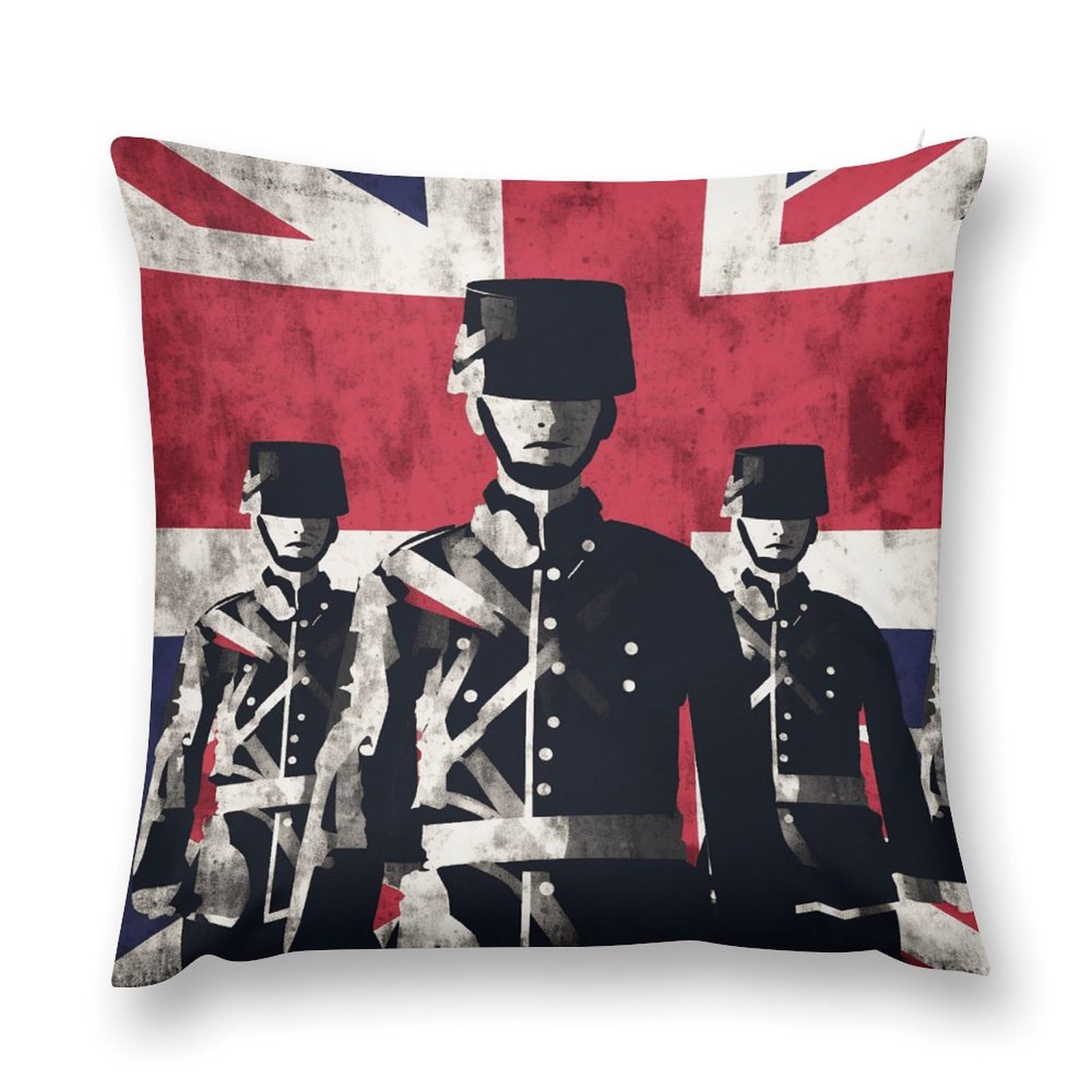 Taies d'oreiller décoratives douces drapeau américain militaire pour lit