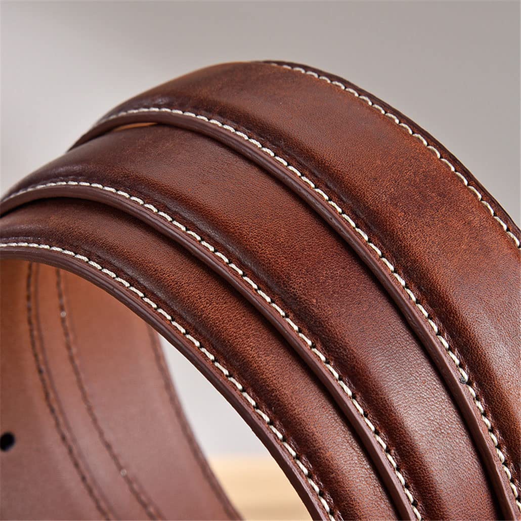 Cinturón casual de cuero para hombre con hebilla vintage para hombre