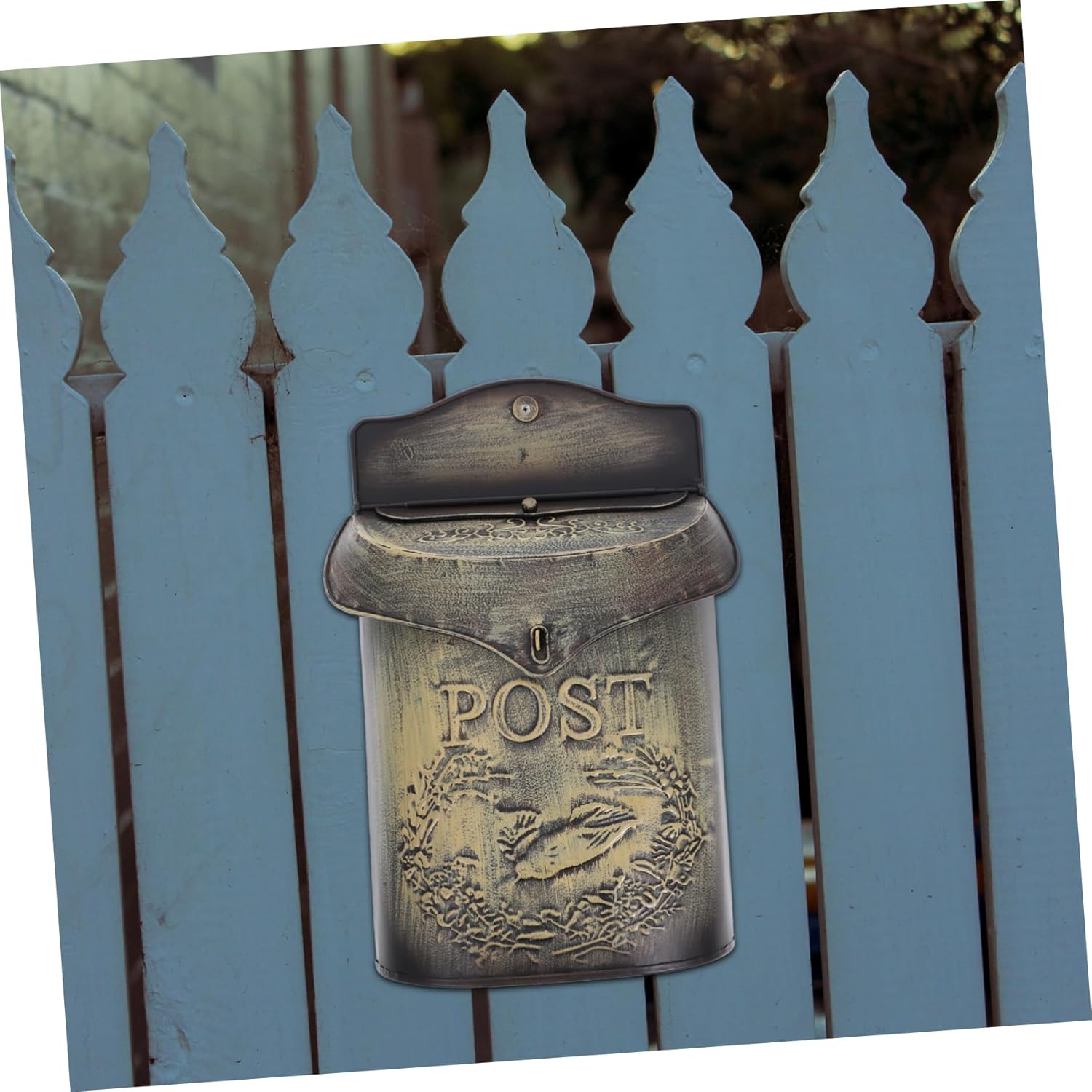 Veemoon Vintage Wall Mount Mailbox Retro Style Iron Letter Box Space Saving Home Decor for Outdoor Use Capacity for Envelopes Newspapers Magazines Easy Installation Household Mailbox