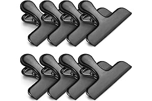 Economical Pack of 8 Bag Clips, Heavy Duty Stainless Steel Chip Clips