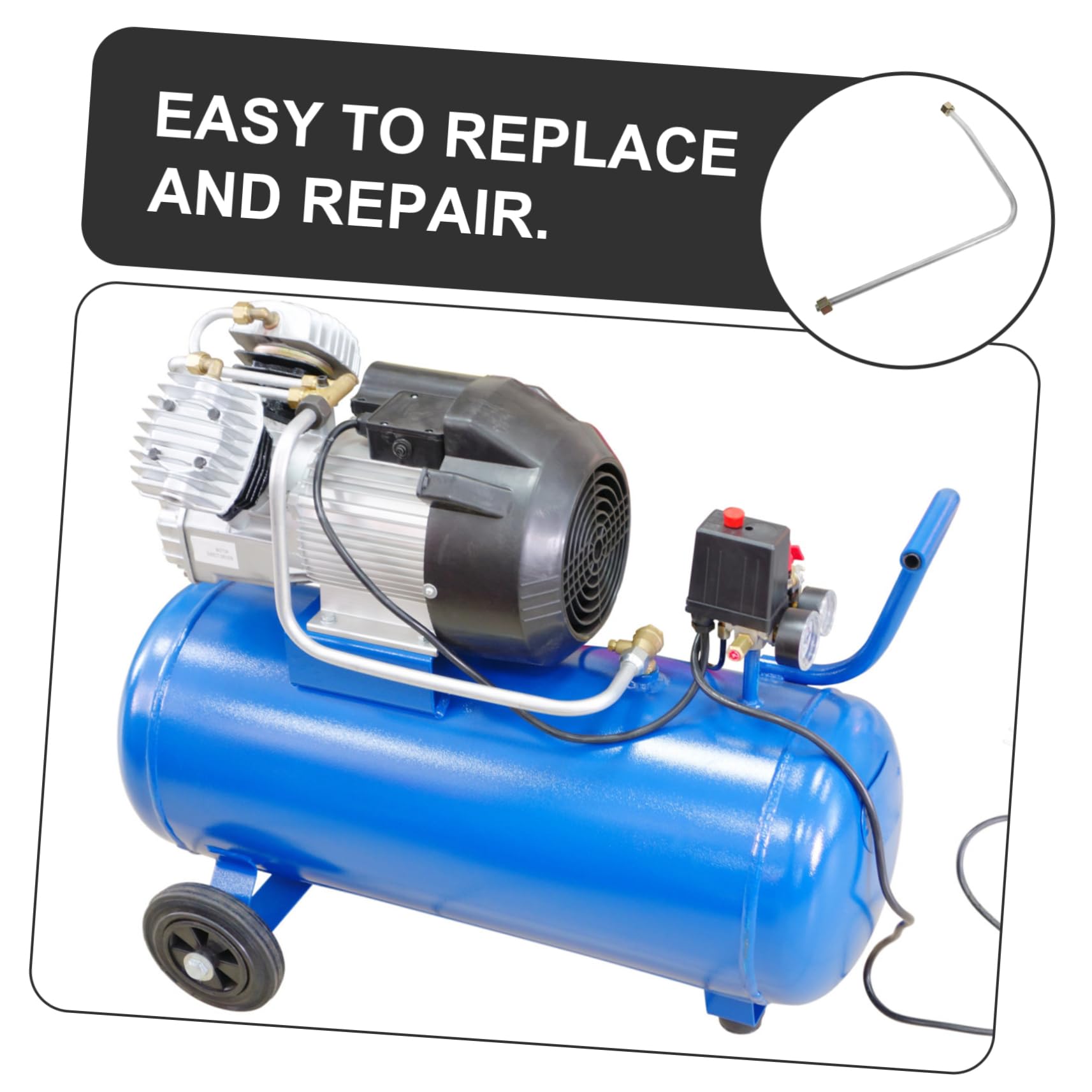 Amosfun Tubo Scarico per Compressore Aria Alluminio Sostituzione Flessibile per Accessori Compressore Alta Efficienza e Design Moderno per Officina e Garage