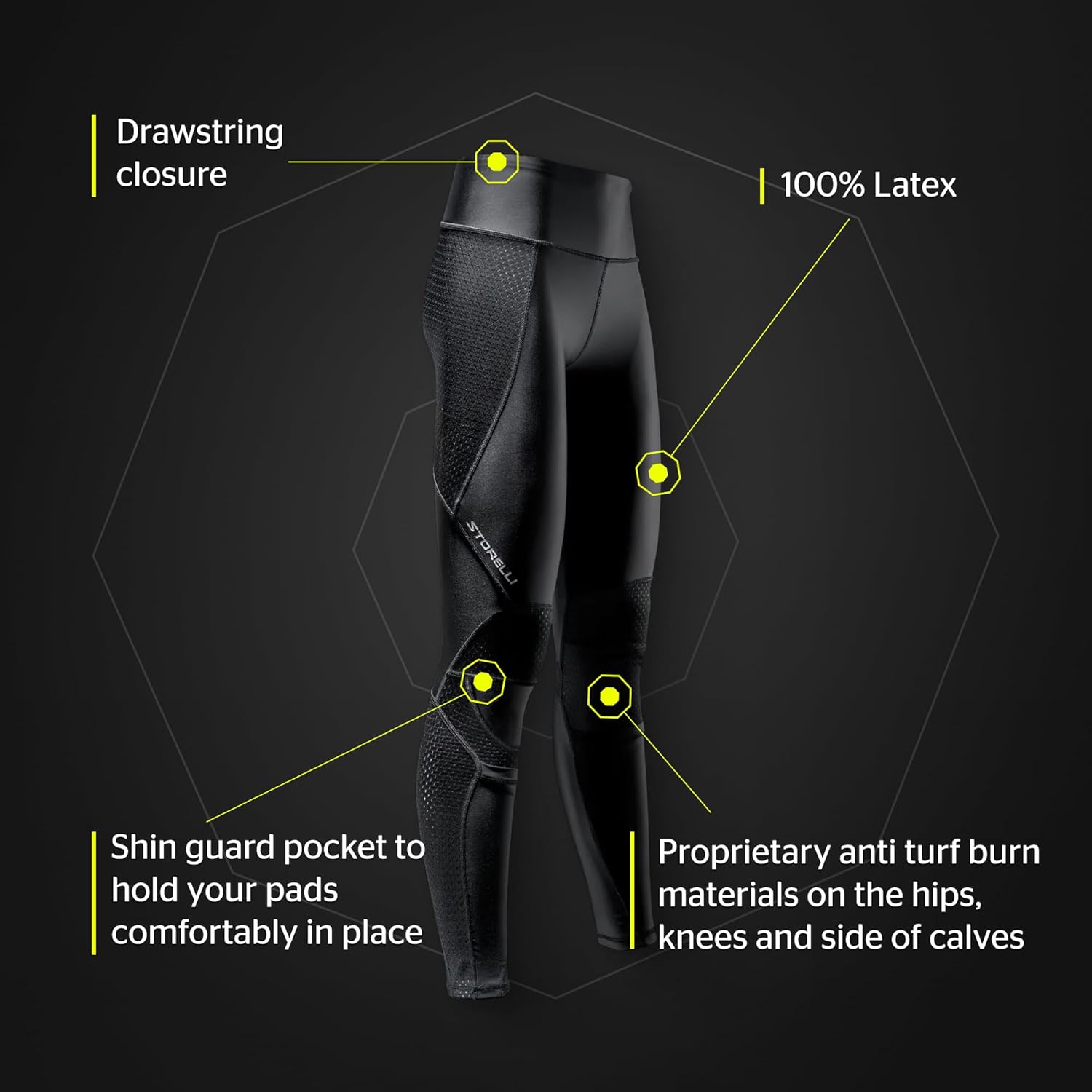 Storelli Women’s Bodyshield Turf Burn Leggings 2, Premium Protection for Knees, HIPS, and Calves, Designed for Female GK - Image 5