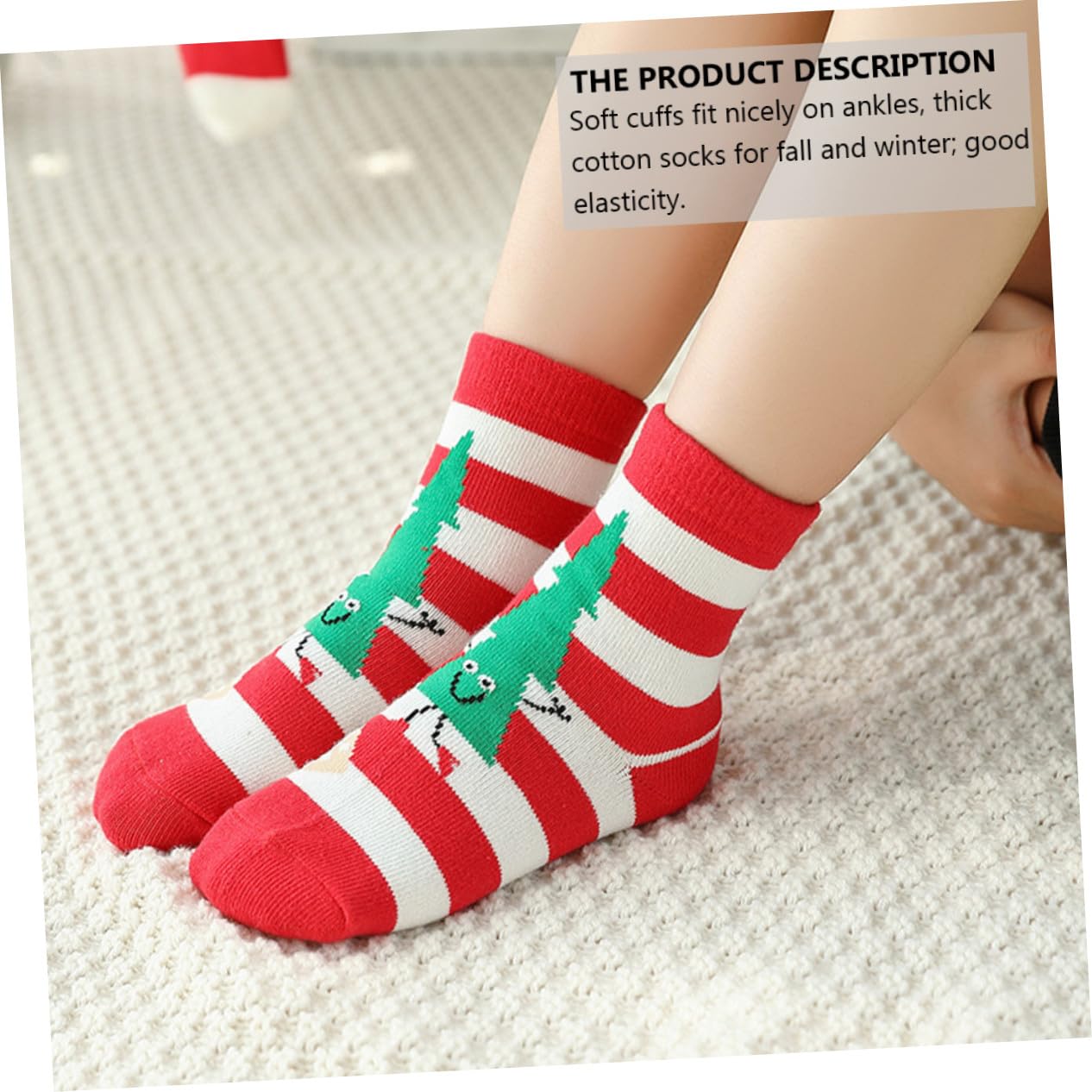 Ipetboom 5 Paia Calzini Tema Natale Caldi Calzini Antifreddo per Ragazzo Ragazza Ragazza Design Natalizio per Scuola e Gioco