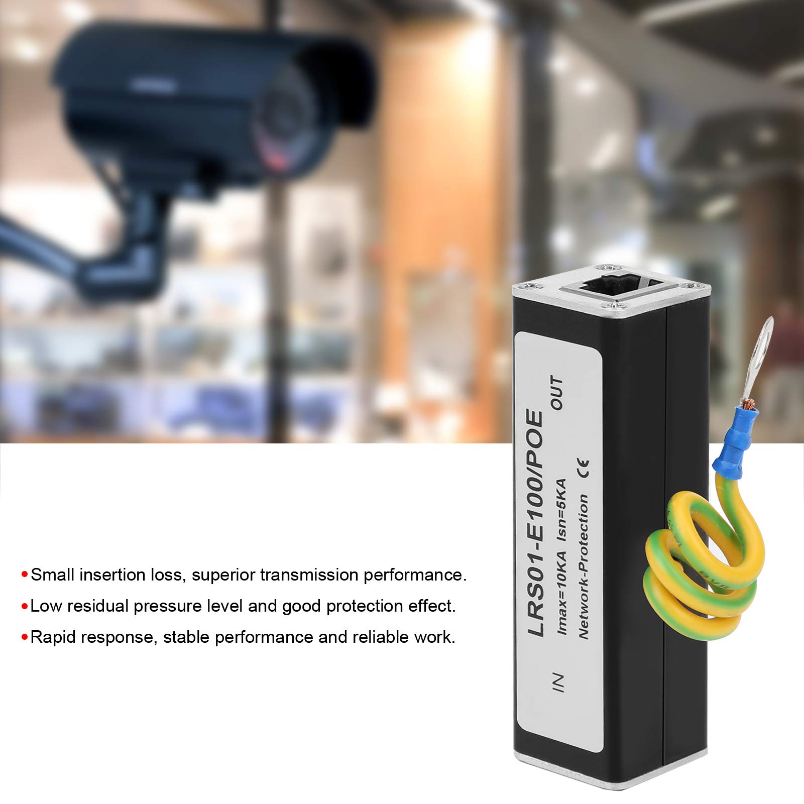 Protezione Contro Le Sovratensioni Ethernet, Dispositivo Scaricatore di Reti POE Protezione Contro Le Sovratensioni di Rete Adattatore di Estensione per Dispositivo di Protezione Scaricatore Esterno