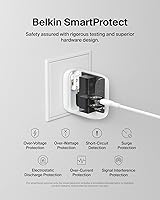 Vista 5 de Belkin Bloque de cargador de pared USB C de doble puerto de 40 W, carga rápida USB C para iPhone de Apple, iPad, teléfono Samsung Galaxy y más