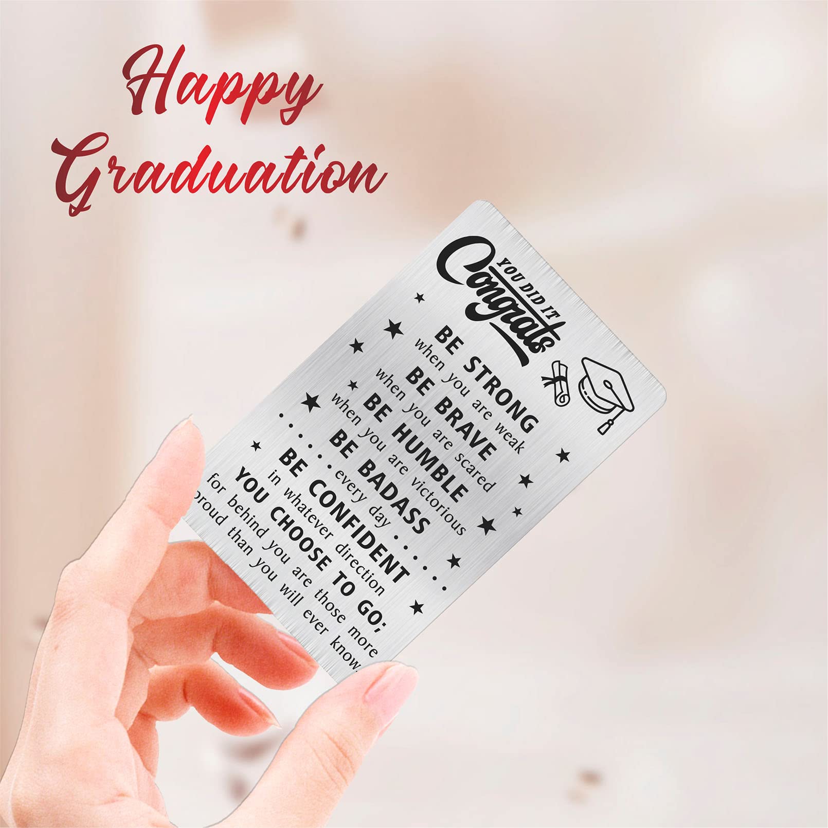 MOQIYXL Funny Small Graduation Card Gifts, Be Confident In Whatever Direction You Choose To Go - Image 2