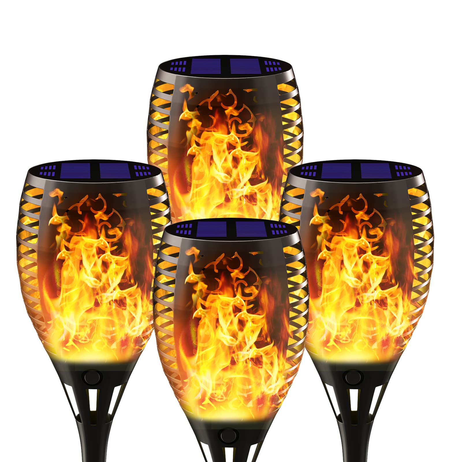 Solar Torch Stake Light Outdoor Decorative (4 Pack, 33 LEDs)¡­