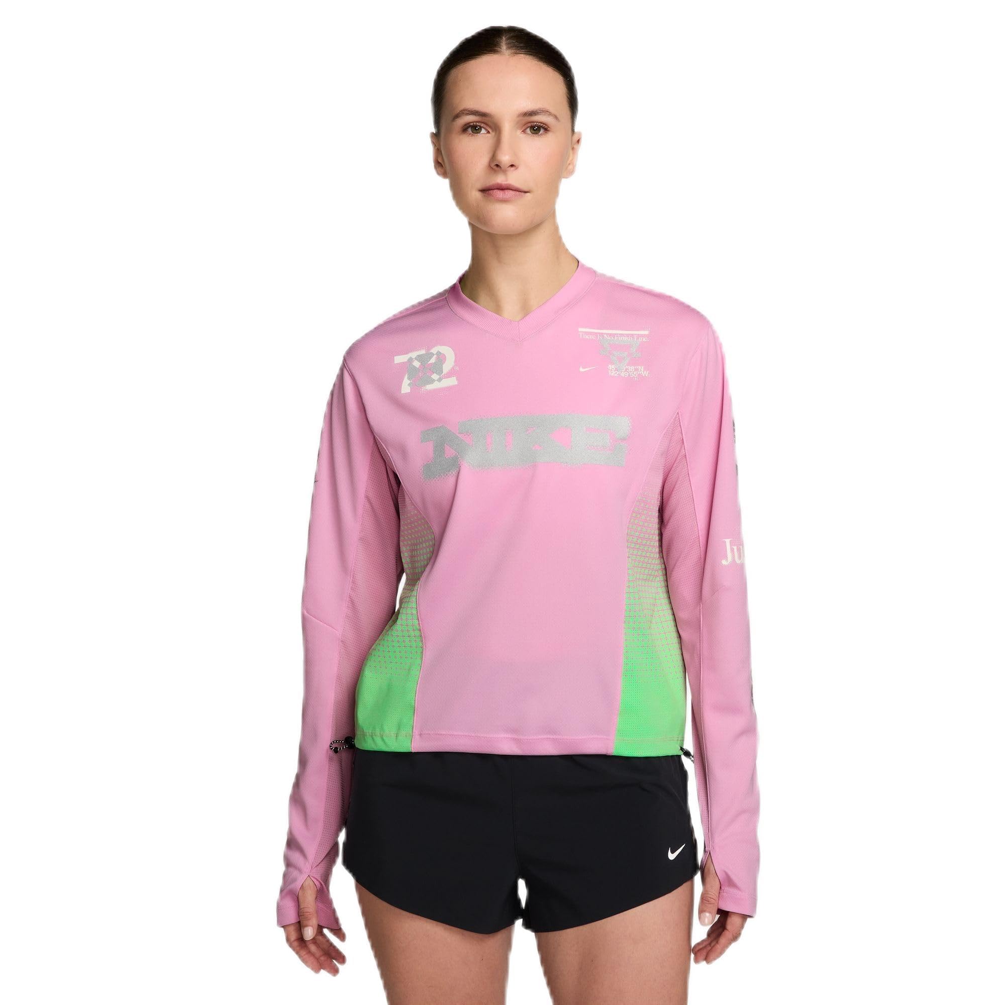 nike Womens Swift Jersey Top Ls Nv Running T-Shirt-picture-19