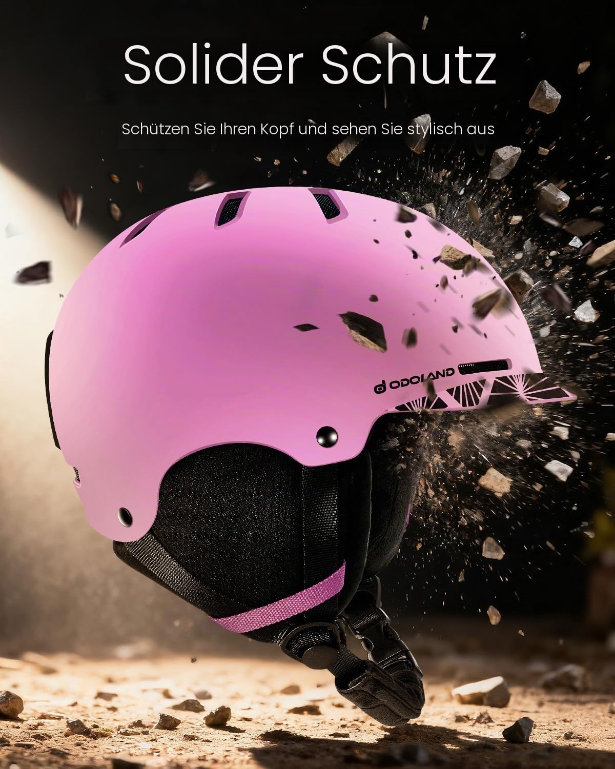 Odoland Skihelm für Erwachsene und Jugend, Snowboardhelm für Herren und Damen, Schneehelm mit Ventilationssystem Abnehmbaren Ohrenpolstern, Brillenkompatibel für Skifahren & Snowboard