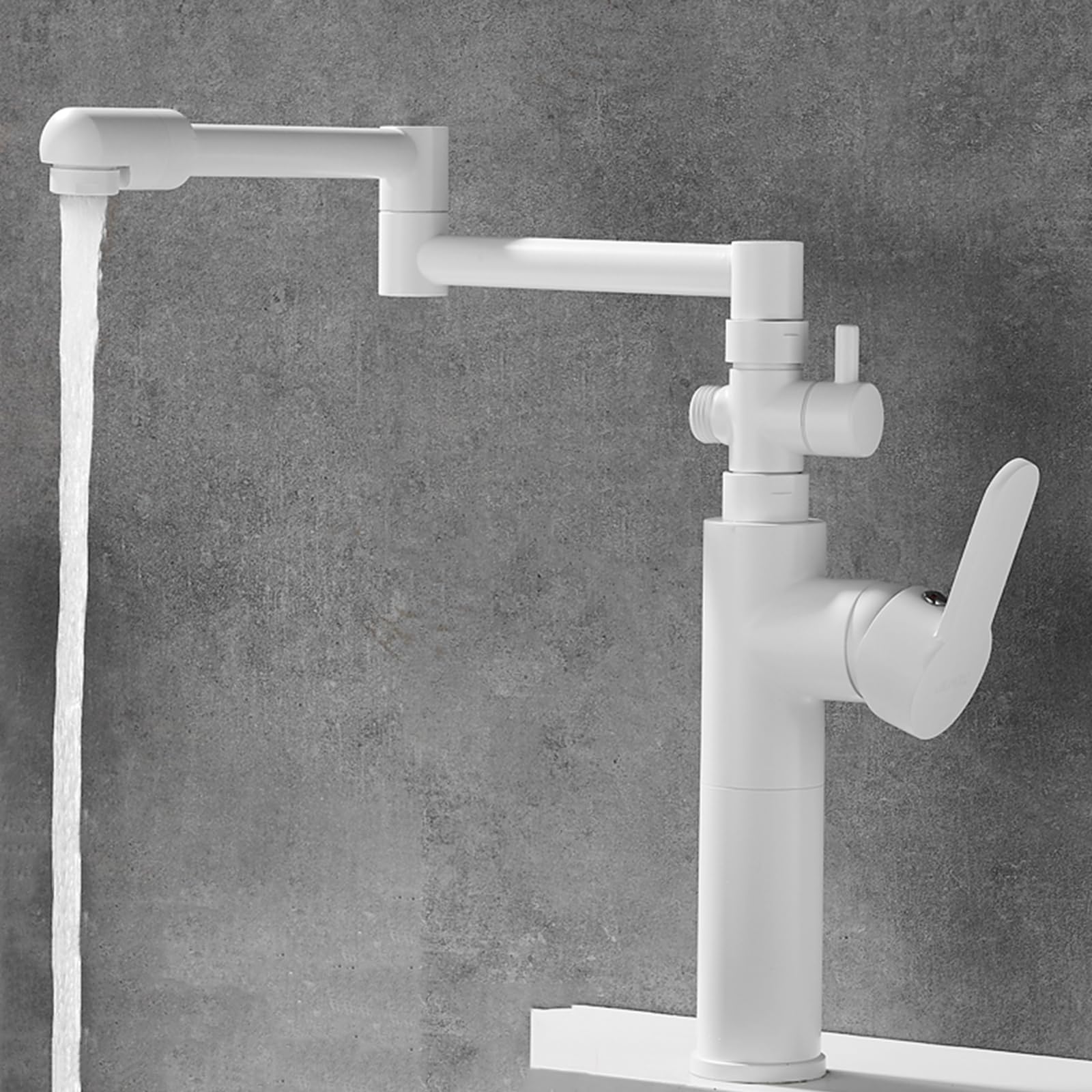 ZQFHSX Kitchen Sink Tap with Dishwasher Connector, Brass 360° Swivel Folding Design