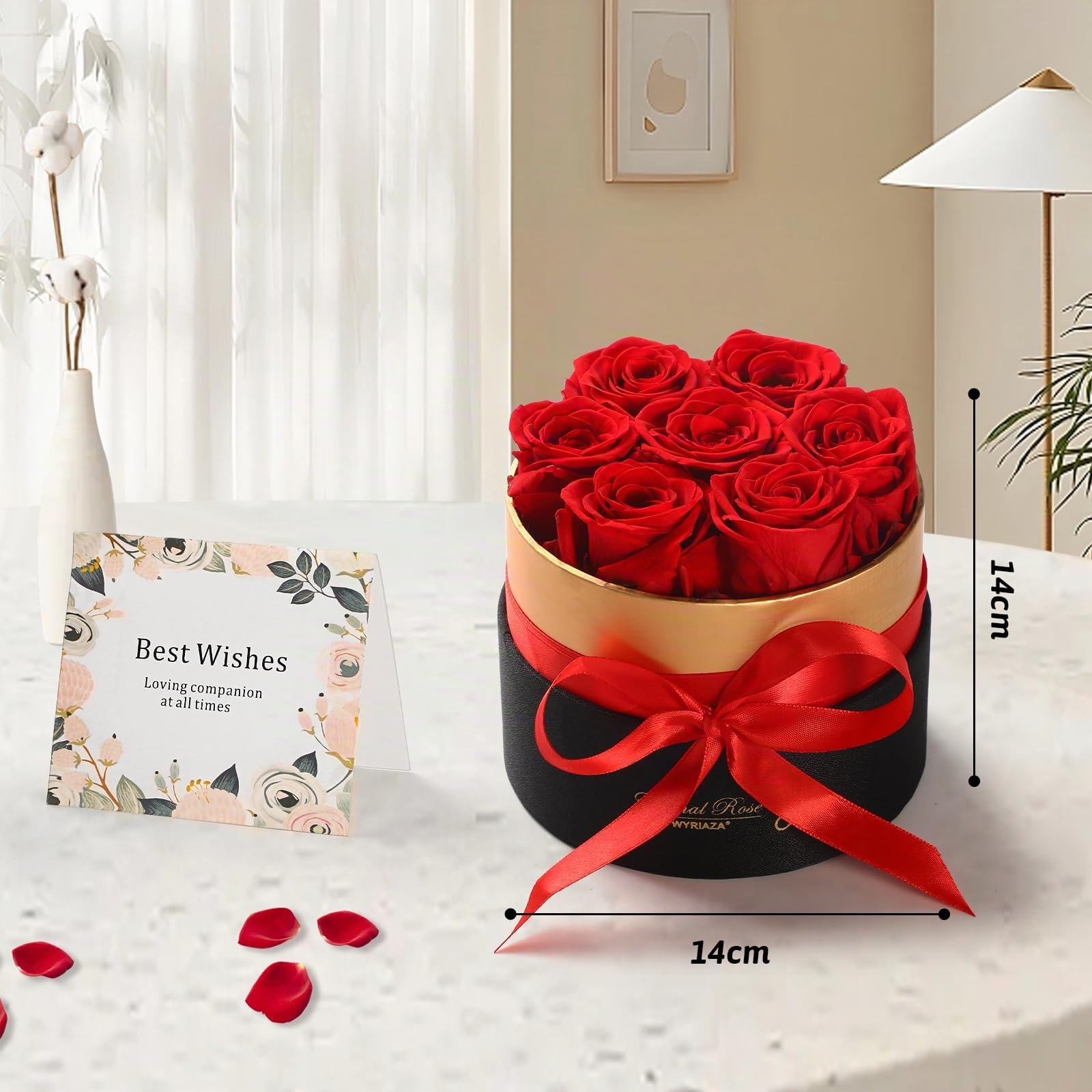 WYRIAZA Ewige Rose Geschenke Frauen - Geschenke Mama Geschenke Freundin Frauen Geschenk Frau Weihnachten Muttertag Valentinstag Zum Geburtstag Jahrestag Rosenbox Infinity Konservierte Eternal Rose
