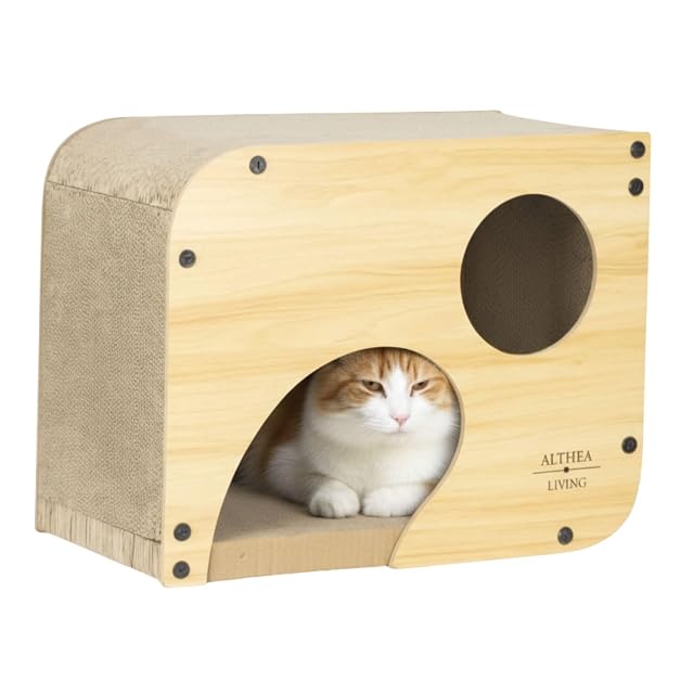 Rascador para Gatos Interior Carabela con Túnel y Nido Integrado