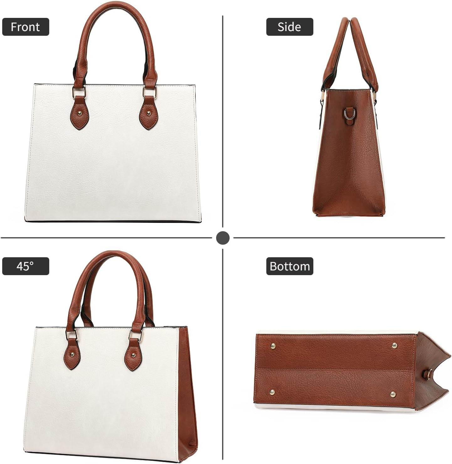 GOIACII Tote Bag for Women Top Handle Handbags Ladies Satchel Shoulder Purse for Work Leather