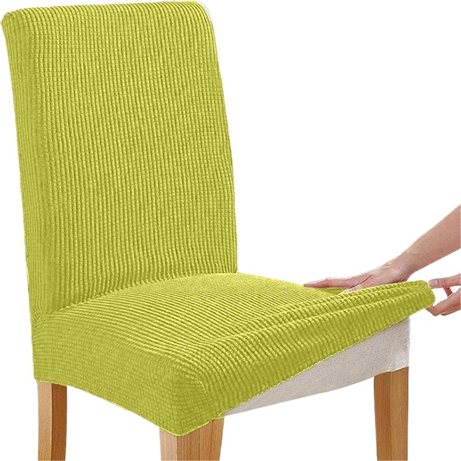 RYQZHHY Chair Cover Corn Kernel Fabric Chair Cover Stretch Long Back Covers Jacquard Dining Room Seat With