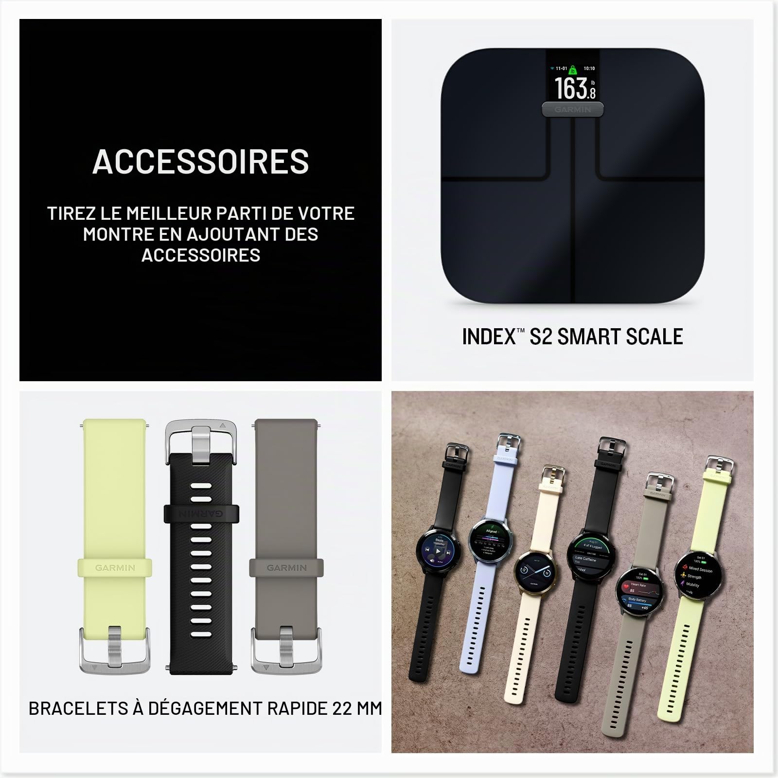 Garmin Venu 4 45mm - Montre intelligente GPS, écran tactile AMOLED, suivi avancé de la santé et du fitness 24/7, plus de 80 applications sportives, lampe de poche, Ardoise/Noir (renouvelée)