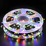 MYGOTO Christmas LED String Lights 500L 165feet 8 Modes 30V Plug in String Lights Green Wire Fairy Outdoor Lights Home Garden Party Wedding Xmas Tree Bedroom Window Tree Decoration(Multicolor)