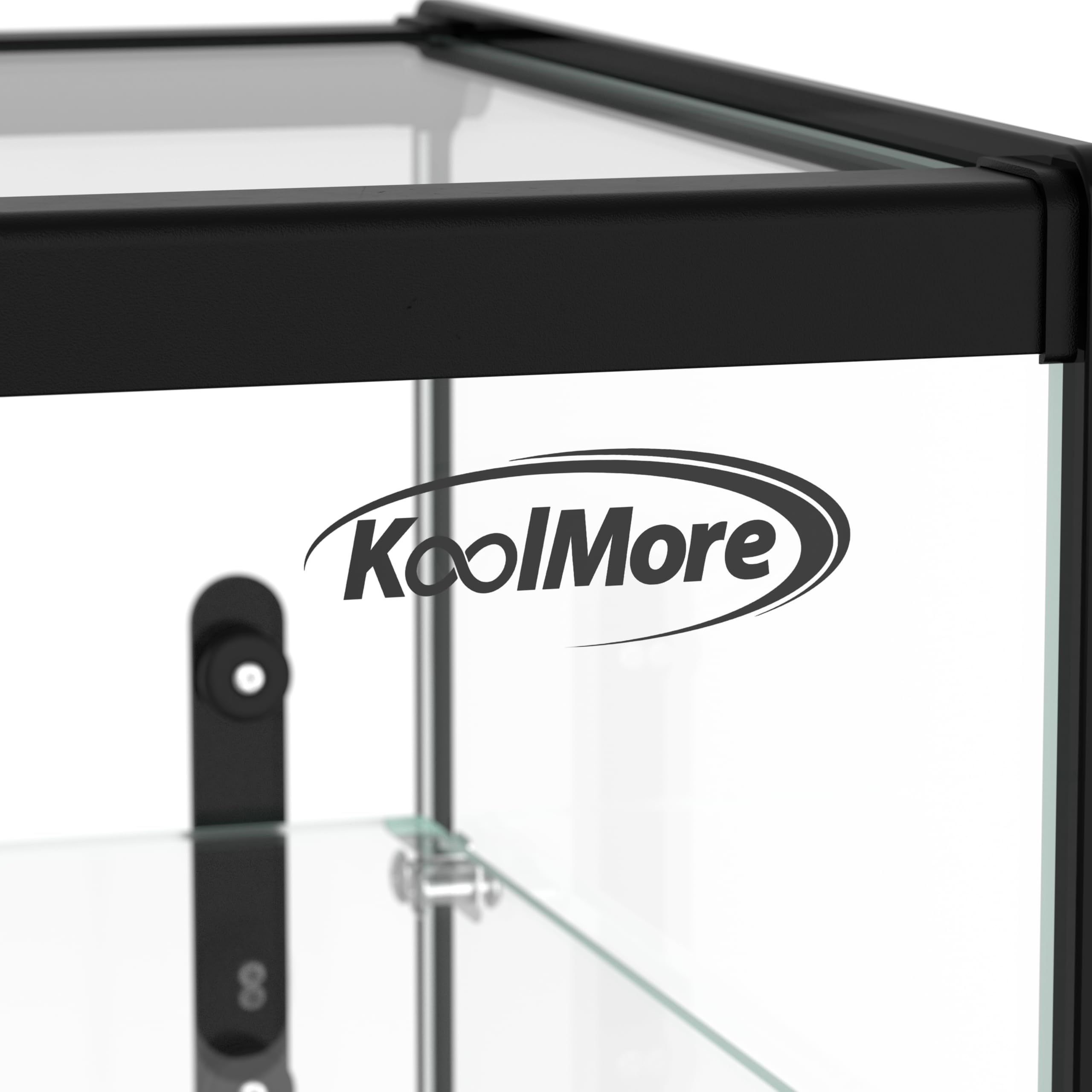 KoolMore Vitrina de repostería de 2 Niveles de 33 Pulgadas con Estante de Vidrio y Puerta corredera, Capacidad de 3.2 pies cúbicos, certificación ETL (KM-DC-3CSBK)