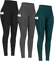 Vista 19 de PHISOCKAT Paquete de 2 pantalones de yoga de cintura alta con bolsillos, leggings de control de abdomen, leggings de yoga elásticos en 4 direcciones