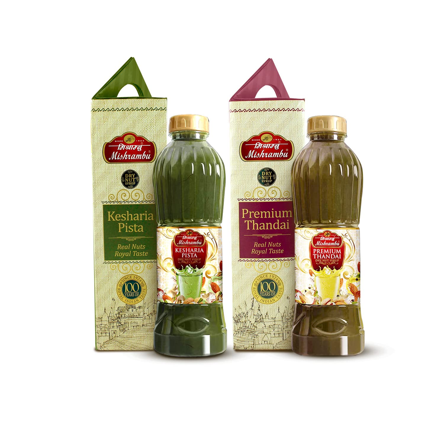 Mishrambu Premium Thandai & Kesharia Pista Drynut Syrup | Thandai Syrup | Dry Fruit Thandai | Summer Drink Mix | Pack Of 2 (750Ml Each), Liquid (B09DX71578) Amazon Price History, Amazon Price Tracker