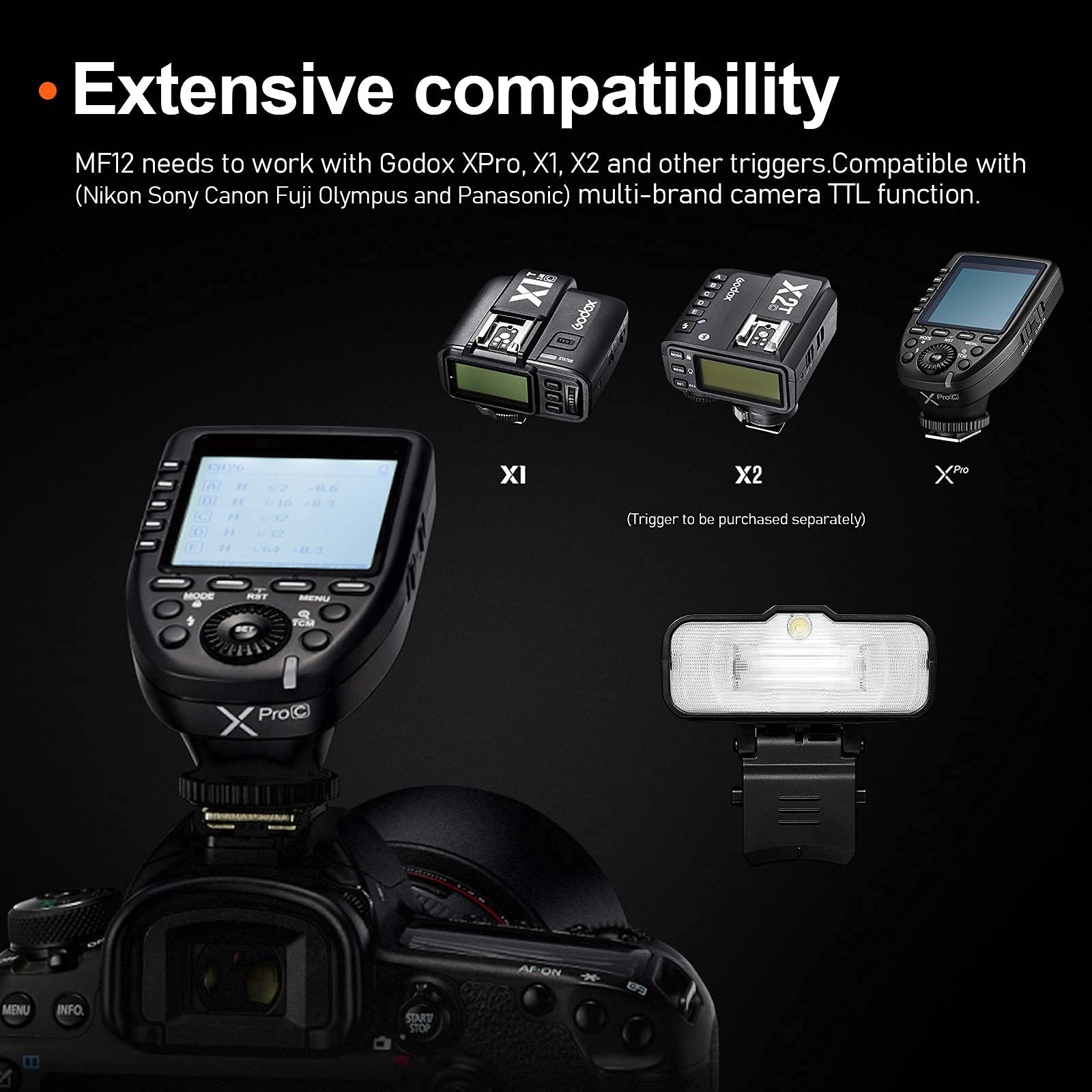 Godox MF12-K2 lampa makro TTL z X 2,4G, LED modelującą i USB-C foto