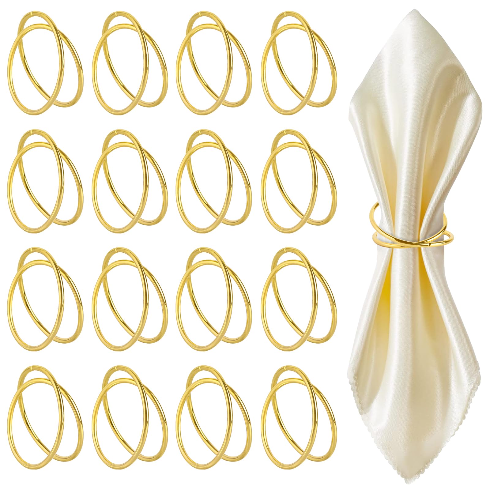 Servetten Ring 12 Delige Strik Servetgesp Servetring Servetring Goud