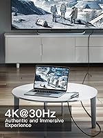 Vista 3 de Hub USB C, adaptador multipuerto USB-C DockteckExpand 5 en 1 con HDMI 4K, entrega de energía de 100 W, 3 puertos de datos USB 3.0 para MacBook