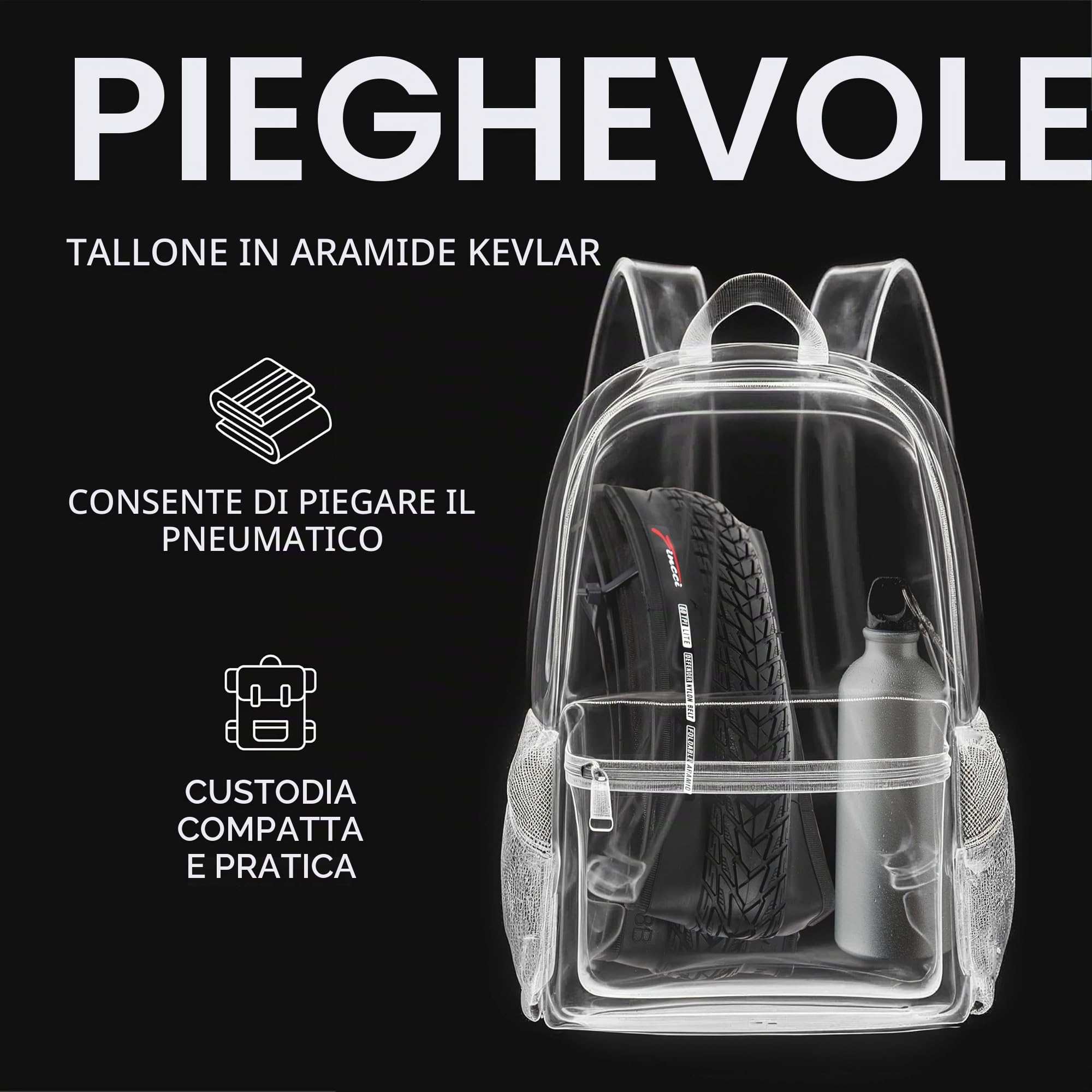 Fincci Copertone Bici 700x35c 37-622 Pieghevole con Protezione Lv3 30TPI | Copertone 37-622 con Protezione Lv3 Nylon Anti-Foratura e Pressione 50-80 PSI per Pneumatici Bici 28 700 x 35c - Set da 2