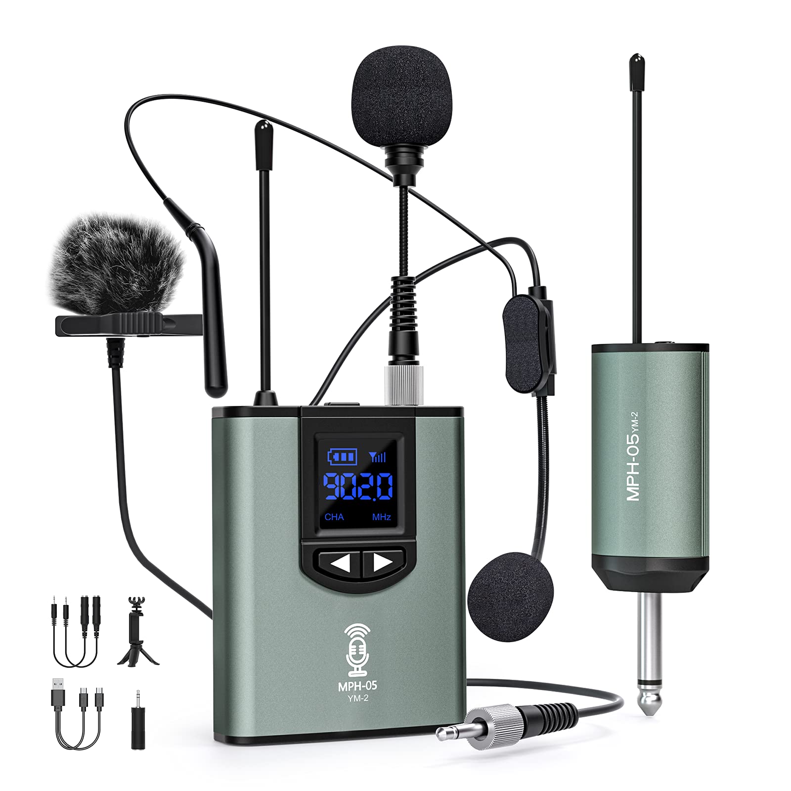 Pop Voice Wireless Microphone System For Iphone Camera Speaker Amp