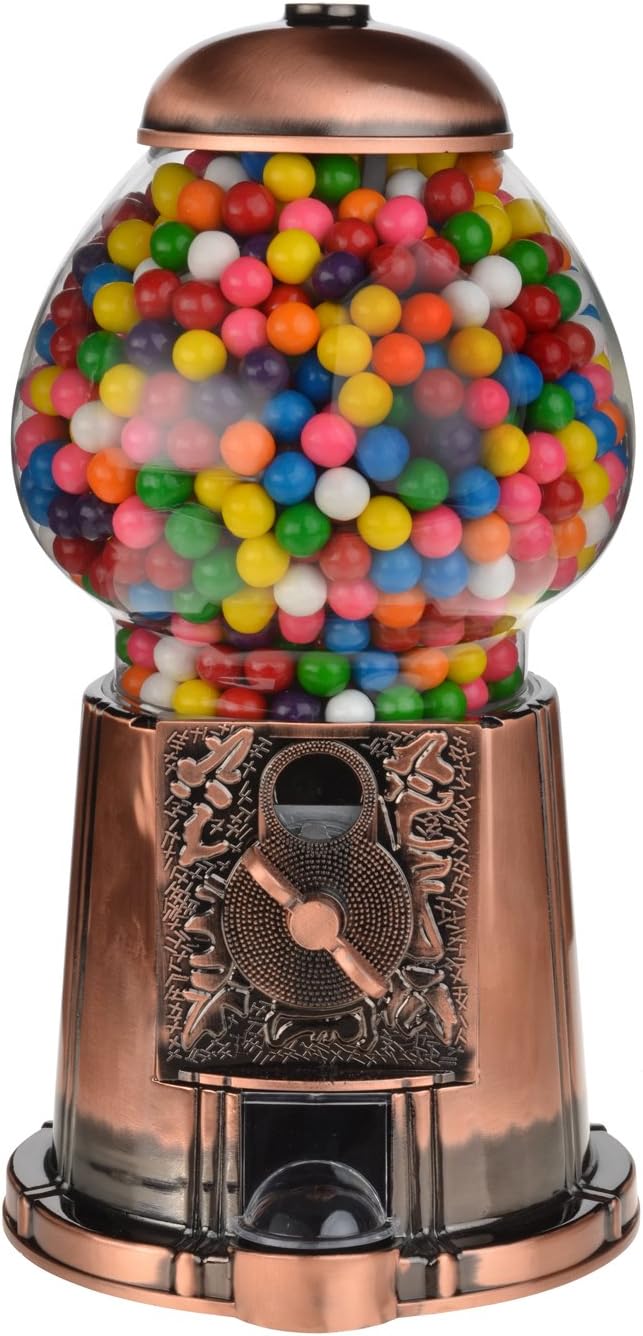 15" Bronze King Combo Classic Gumball Machine Includes 1 Pound of Gumballs