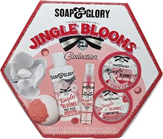 Soap and Glory Jingle Blooms Collection - Luxury Limited Edition 5-Piece Skincare Beauty Gift Set for Women, Stocking Fillers