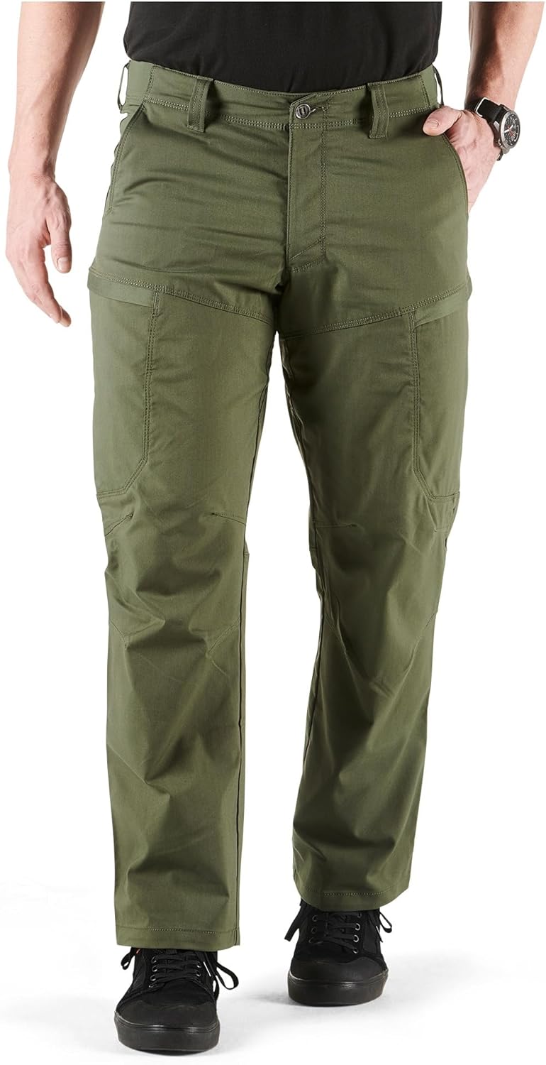 5.11 Tactical Men's Apex Cargo Work Pants, Flex-Tac Stretch Fabric, Gusseted, Water Resistant Finish, Style 74434ABR