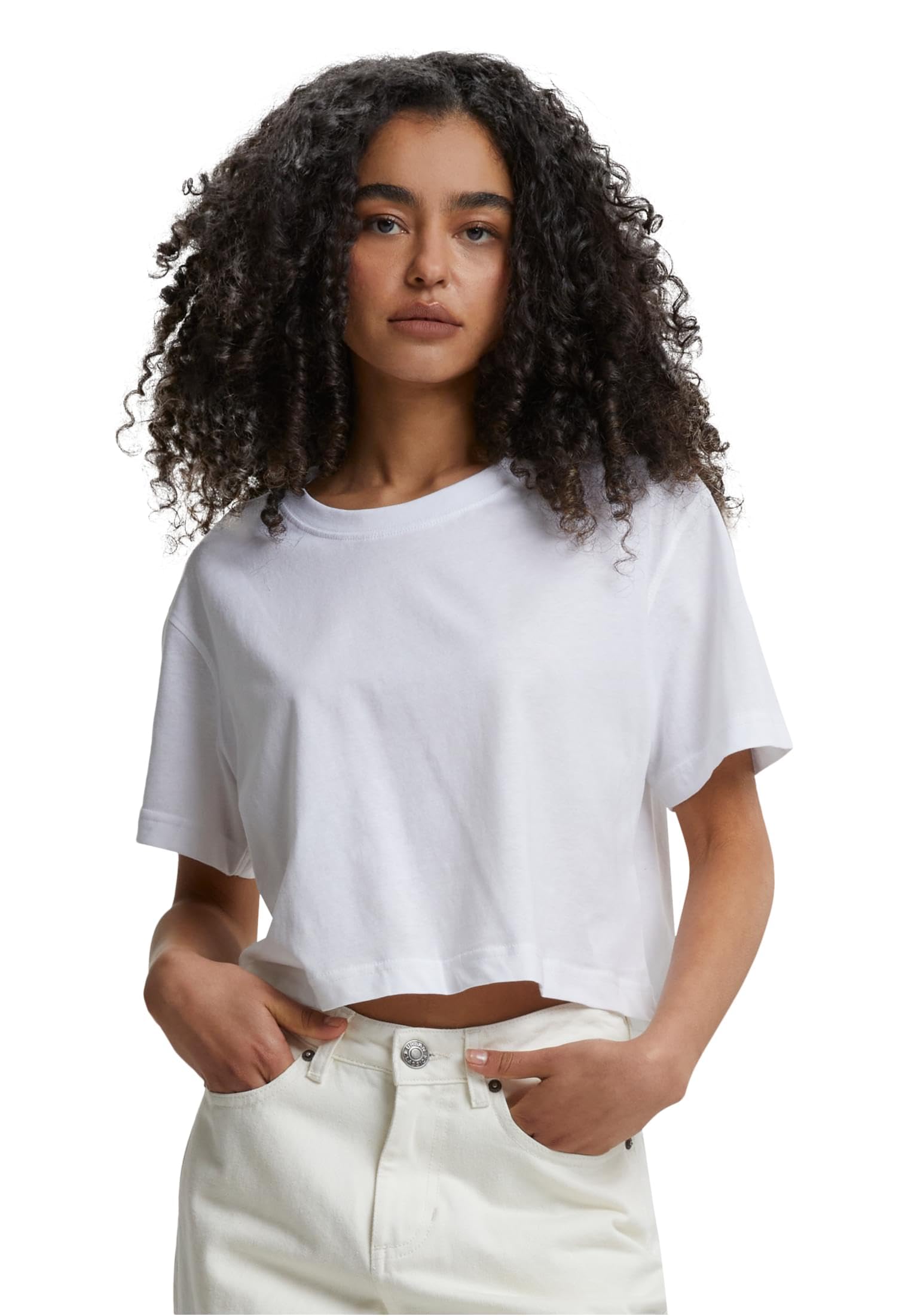 Urban Classics Women's Tb1555-Ladies Short Oversized Tee T-Shirt, White, XXXXL
